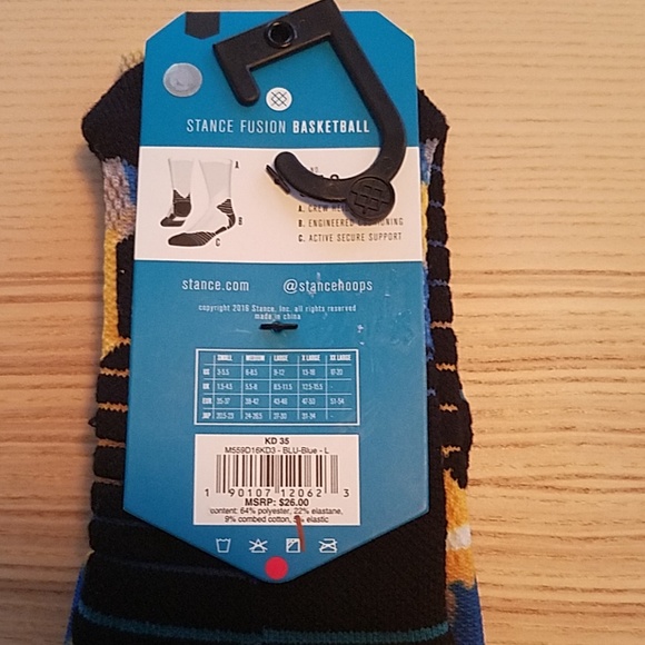 NWT STANCE Fusion basketball socks size L - Picture 3 of 3